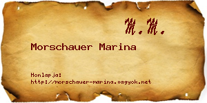 Morschauer Marina névjegykártya